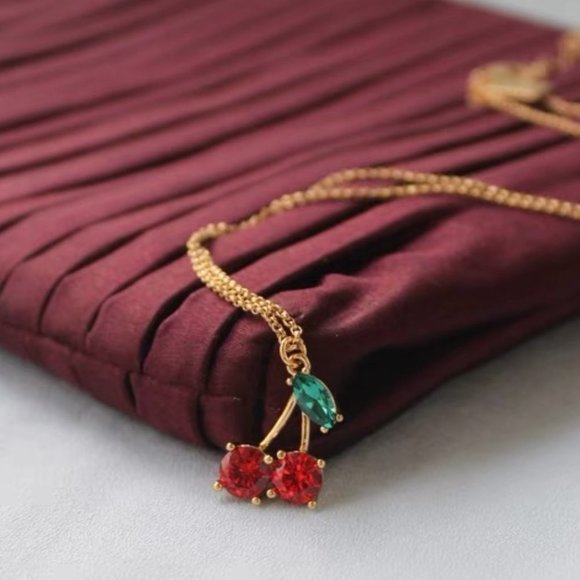 Kate Spade Ma Cherie Cherry Mini Pendant Necklace - Picture 4 of 6